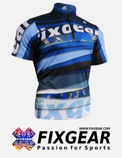FIXGEAR BM-5202 Casual Men's short sleeve jersey 1/4 zip-up T-Shirt