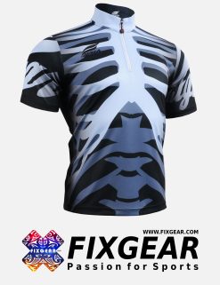 FIXGEAR BM-5502 Casual Men's short sleeve jersey 1/4 zip-up T-Shirt