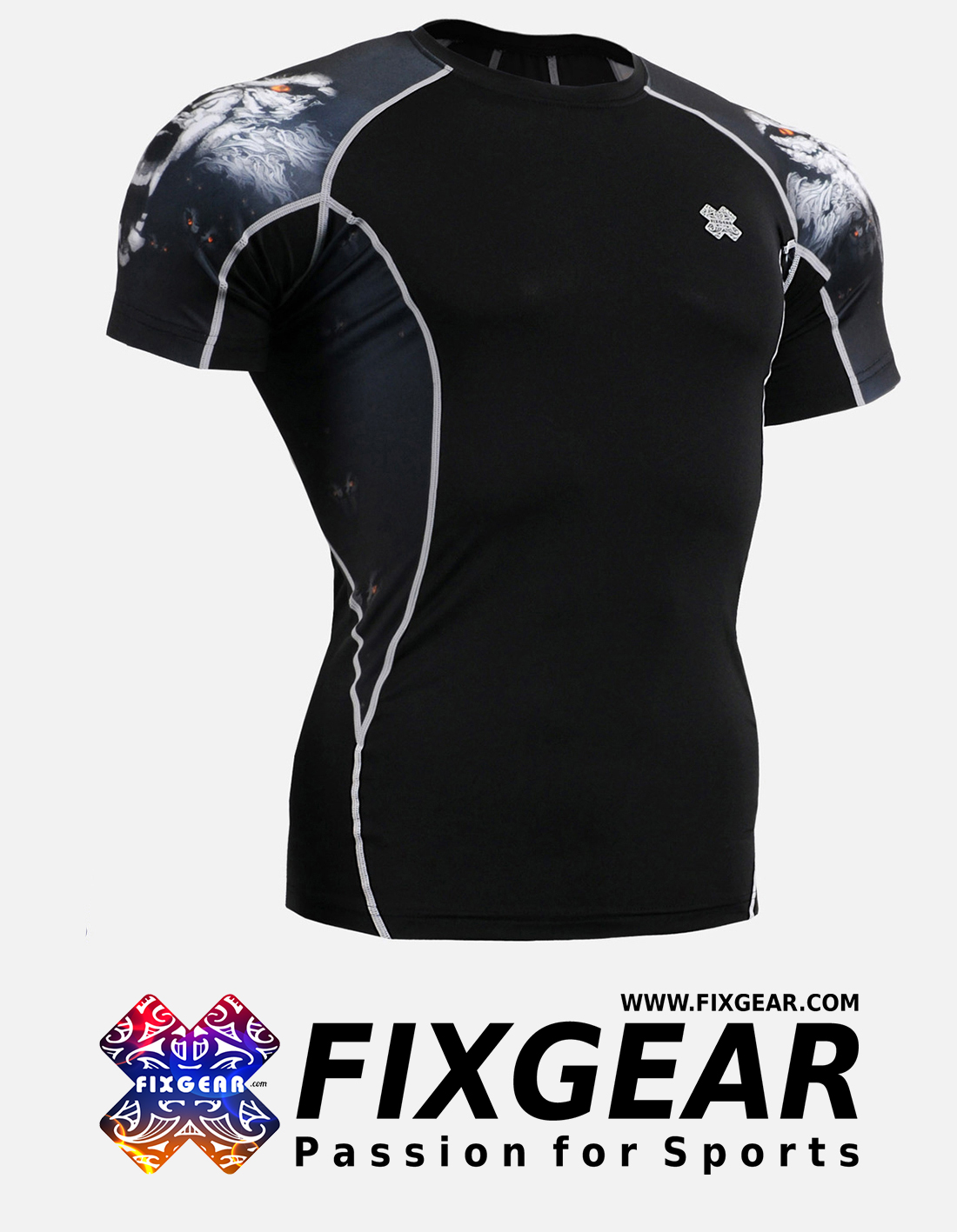 FIXGEAR C2S-B18 Compression Base Layer Shirt Short Sleeve