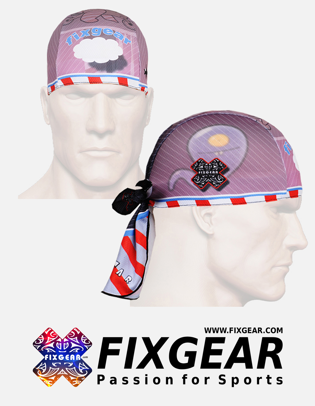 FIXGEAR D-16 Cycling Skull cap, Bandana