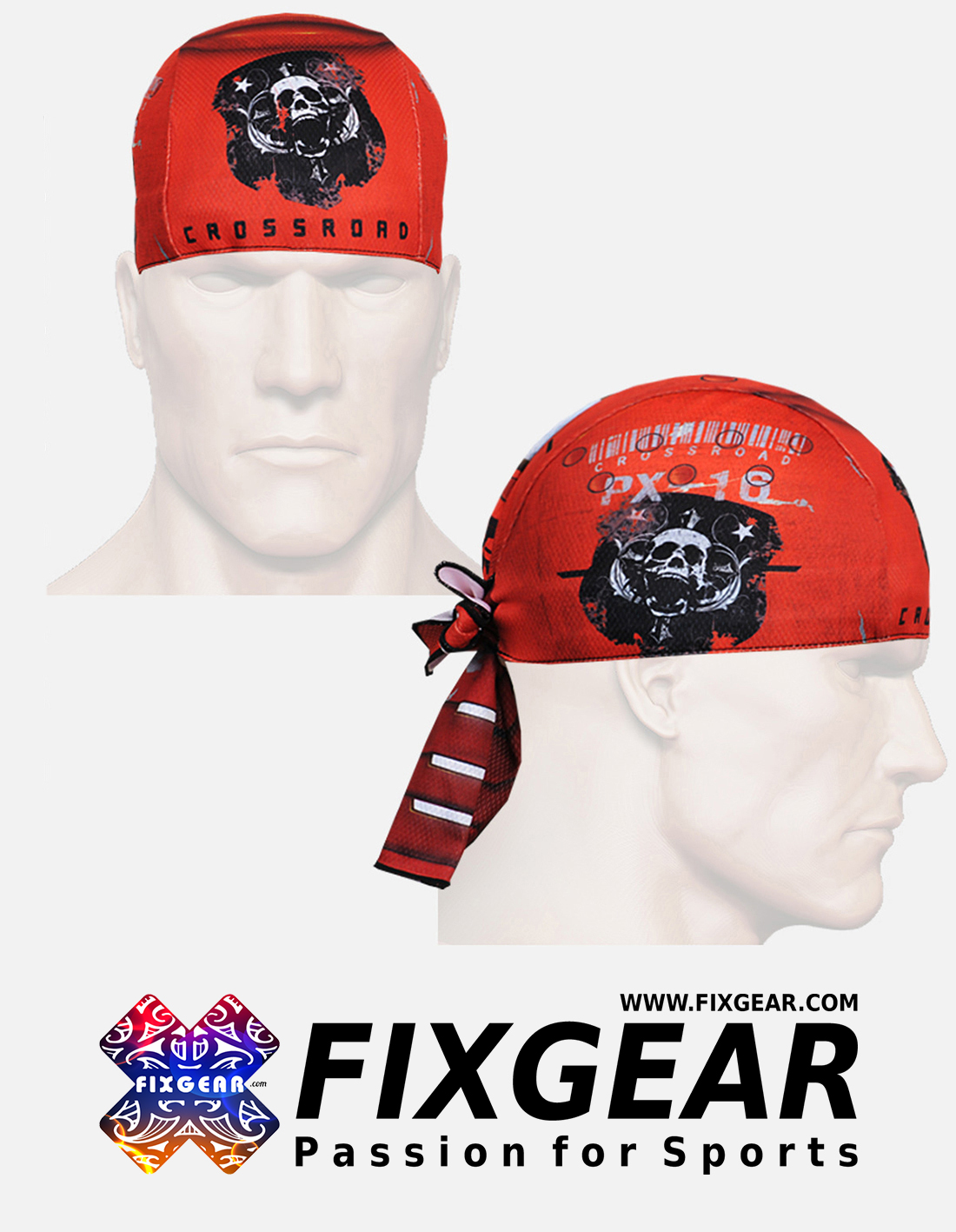 FIXGEAR D-8 Cycling Skull cap, Bandana