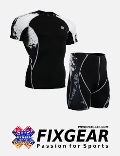 FIXGEAR C2S-P2S-B39 Set Compression Base Layer Shirt & Compression Drawer Shorts