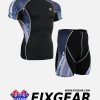 FIXGEAR C2S-P2S-B48 Set Compression Base Layer Shirt & Compression Drawer Shorts