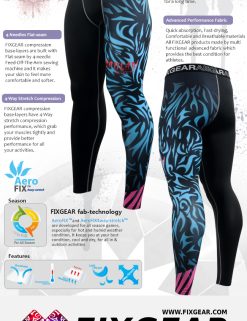 FIXGEAR FPL-H3 Compression Leggings Under Training Tights Base layer Pants MMA