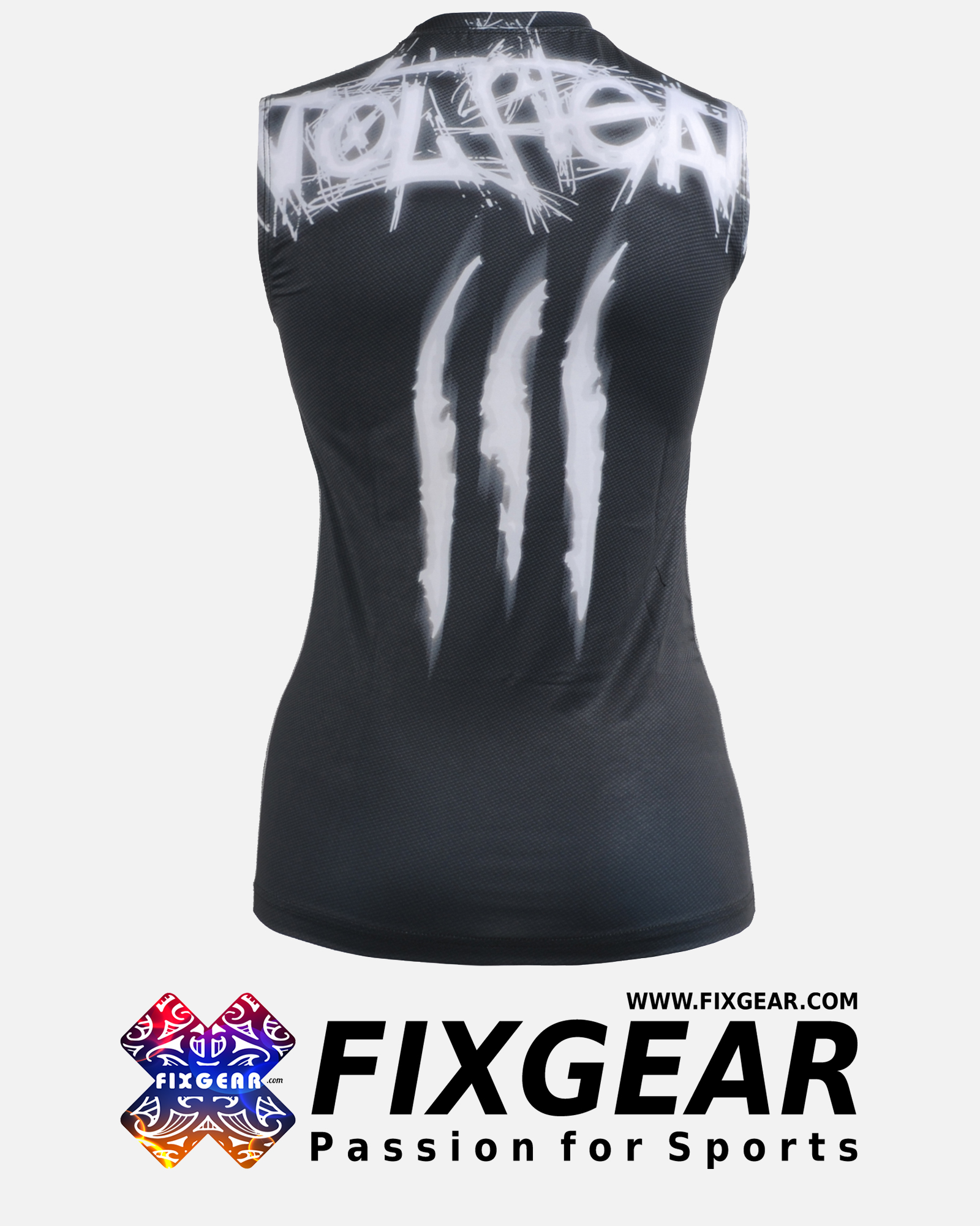 FIXGEAR CFN-H18 Compression Sleeveless Muscle Shirt Featuring Crew Neckline 
