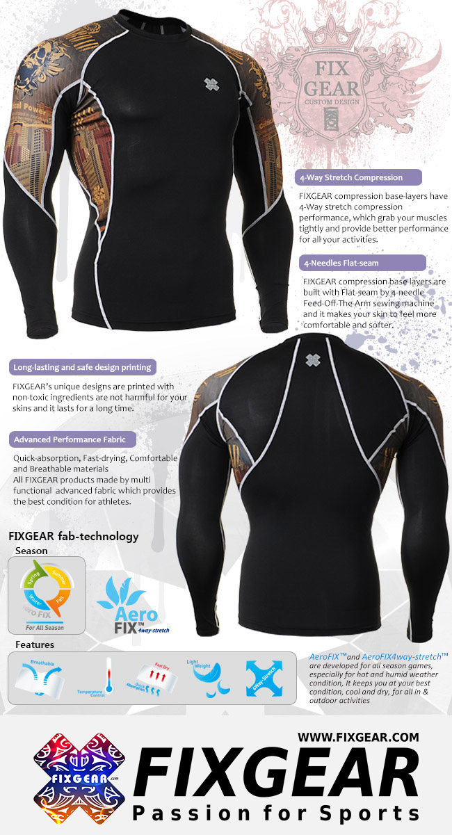 FIXGEAR C2L-B27 Compress Black Shirt - Image 3
