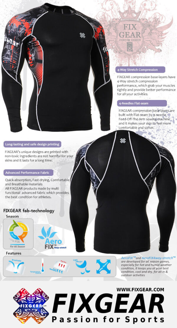 FIXGEAR C2L-B30 Male Compression Shirt - Image 3