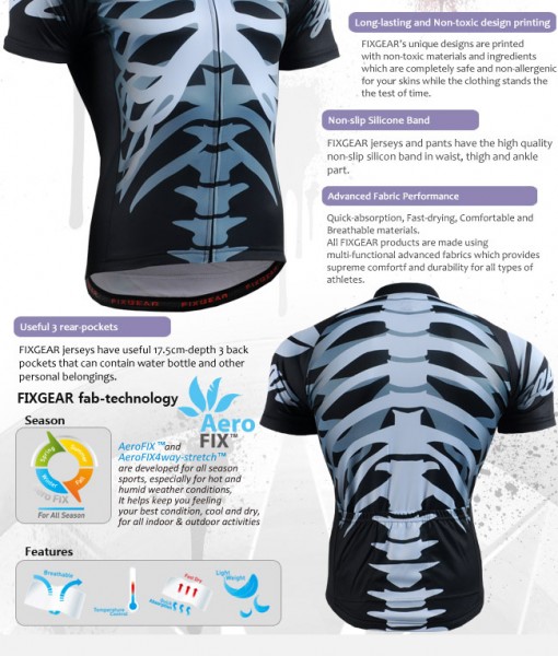 FIXGEAR CS-5502 Men's Cycling Jersey Short Sleeve - Image 3