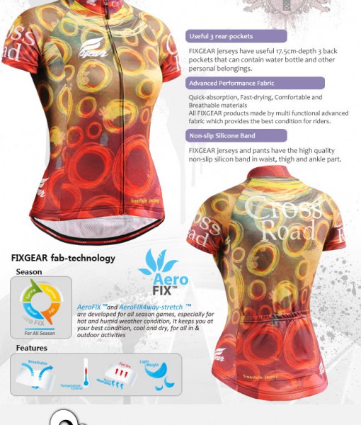 FIXGEAR CS-W402 Cycling Short Sleeve Jersey women - Image 3