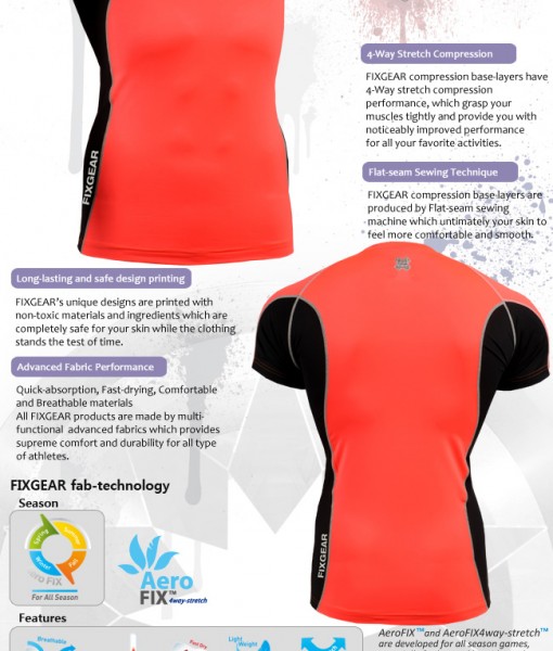 FIXGEAR FCTR-BPS Skin Tight Short Sleeve Shirt - Image 3