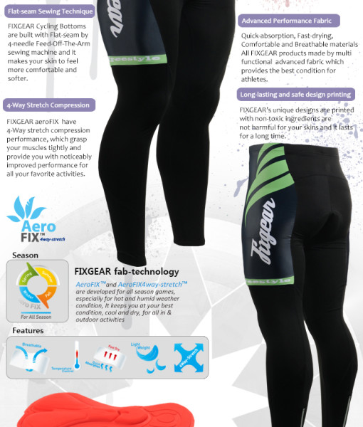 FIXGEAR LT-12K Padded Cycling Shorts Men - Image 4
