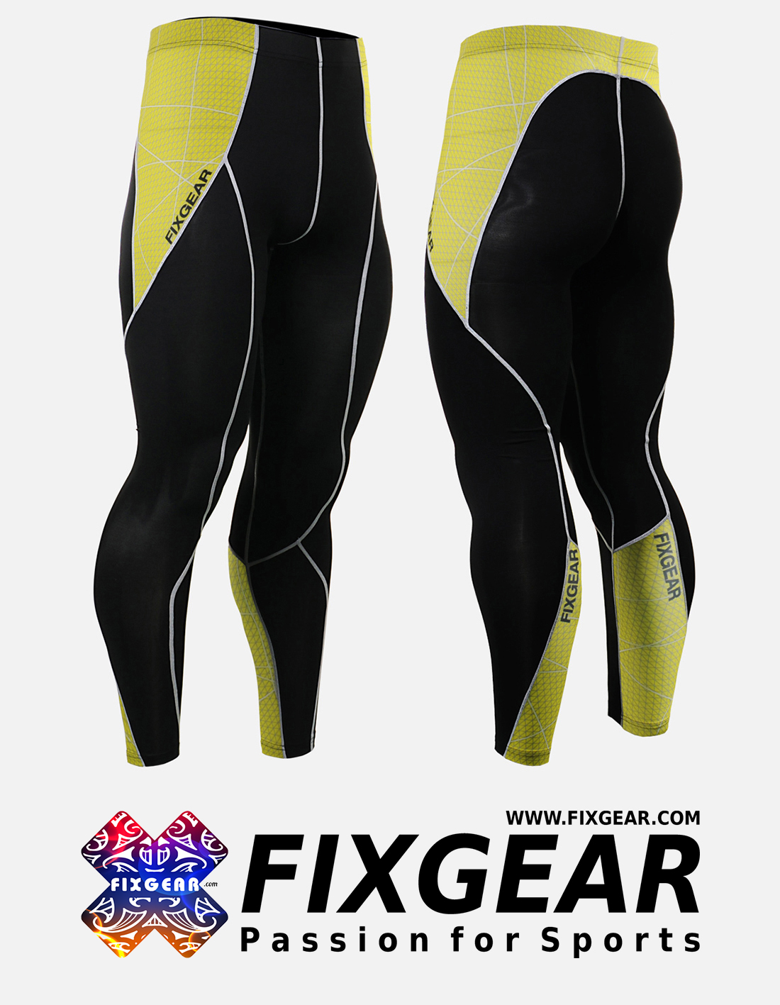 FIXGEAR P2L-B70Y Compression Leggings Pants