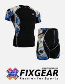 Mens Black Short Sleeve Compression Shirt