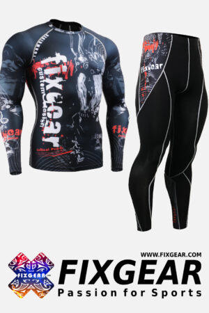 FIXGEAR CFL-P2L-B30 Set Compression Base Layer Shirt & Legging Pants